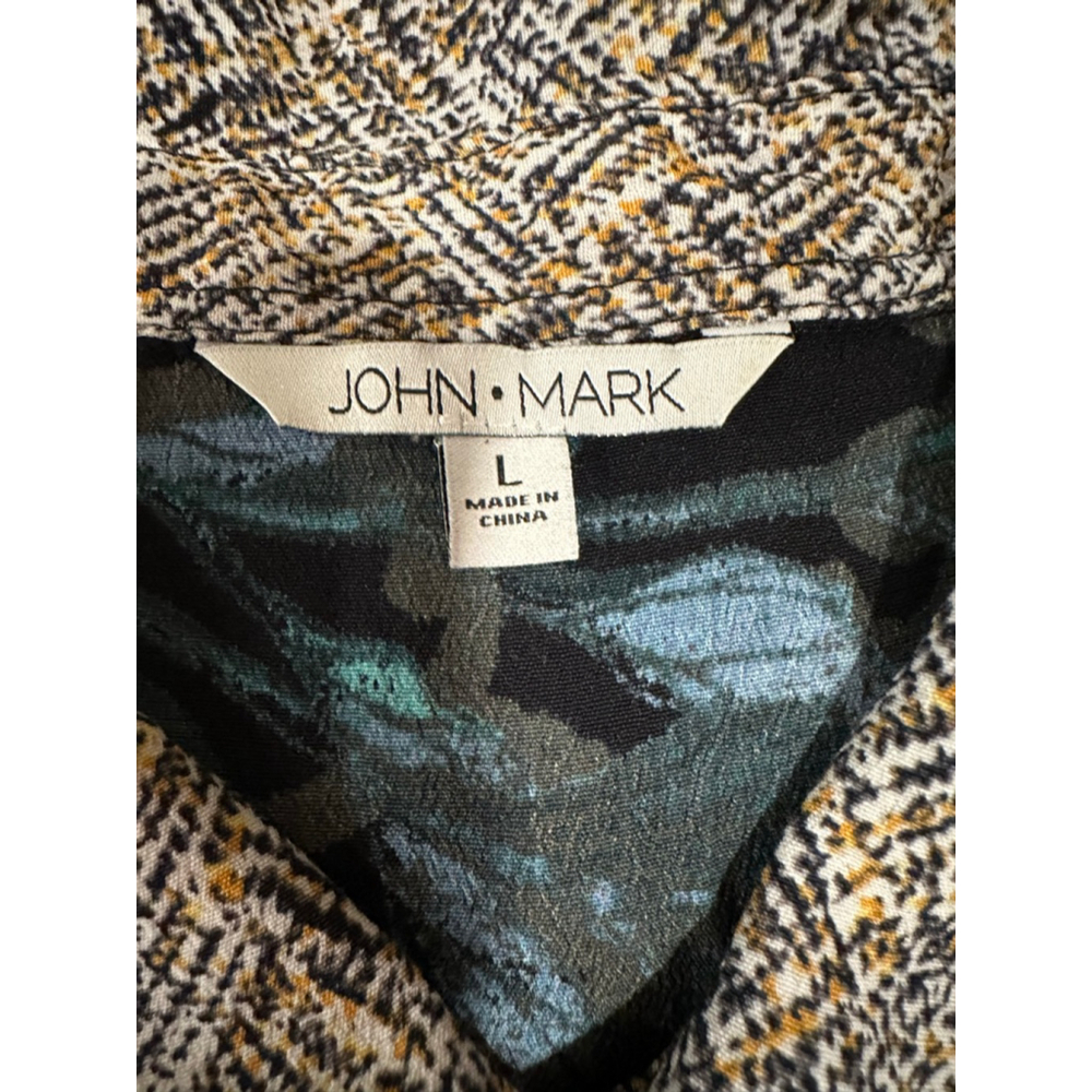 Women's JOHN MARK Patchwork Floral Button Down Sh… - image 6